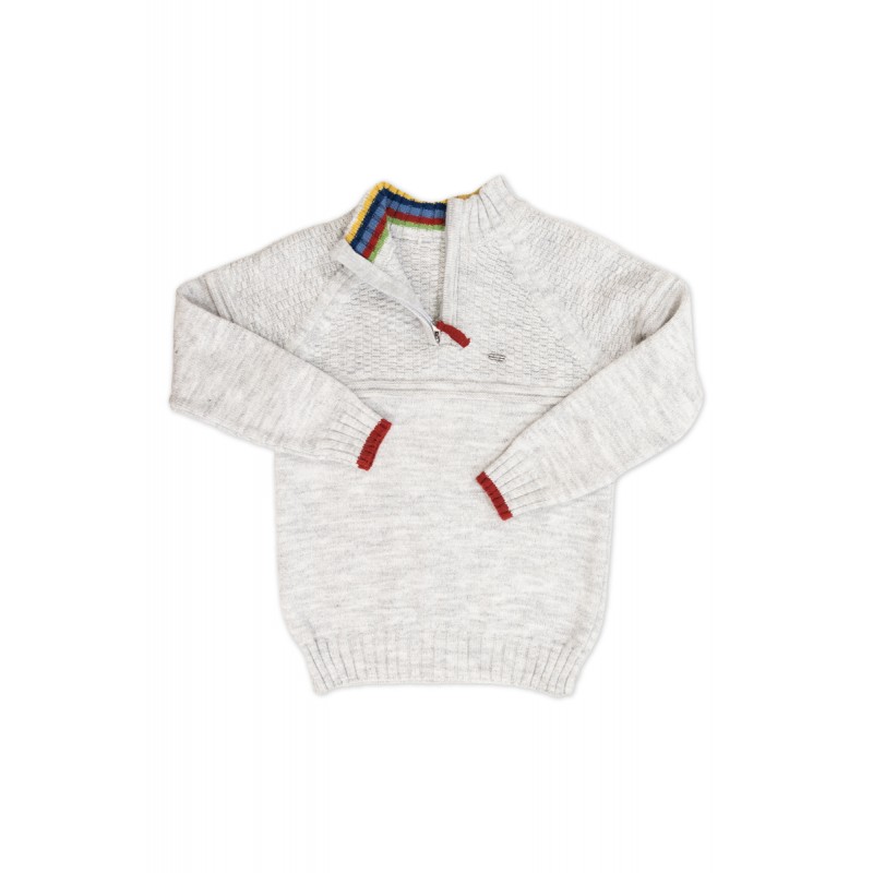 knitted blouse with zipper for boys