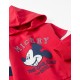 COTTON HOODED SWEATSHIRT FOR BABY BOYS 'MICKEY', RED