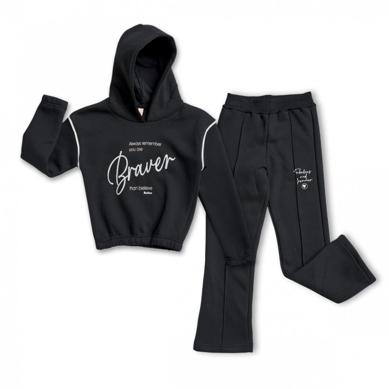 Σετ φόρμες με επένδυση, ACTIVE 6-16, μαύρο