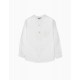 Cotton shirt with Mao collar