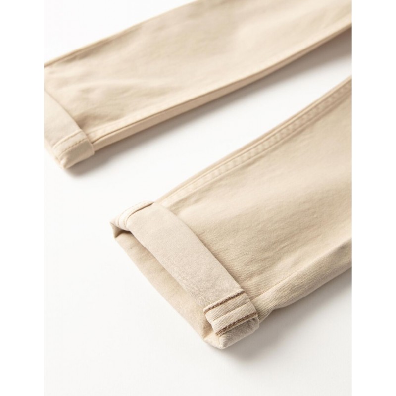 Twill Chino trousers in beige