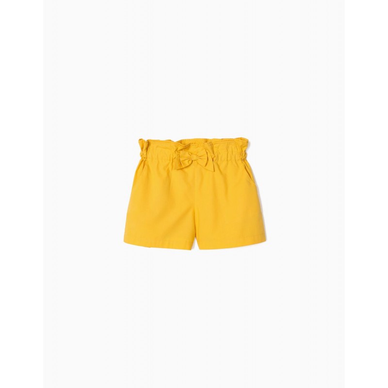 Paperbag shorts, yellow