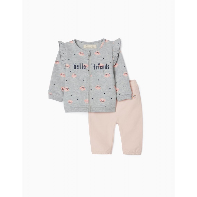 Tracksuit for baby girls Hello Friends