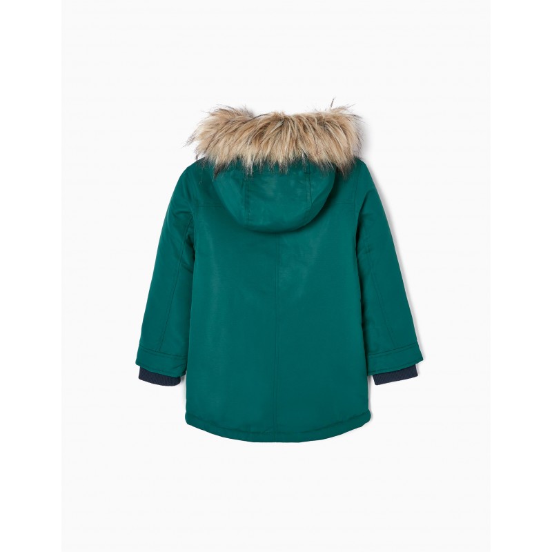 green parka with fur 3-13