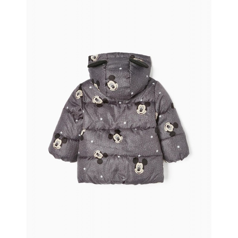 QUILTED JACKET BABY BOY 'MICKEY", GREY