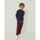 COTTON TWILL TROUSERS FOR BOYS 'SLIM FIT', red