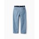 Παντελόνι γαλάζιο με ζ΄ώνη, slim fit 3-13