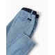 Παντελόνι γαλάζιο με ζ΄ώνη, slim fit 3-13