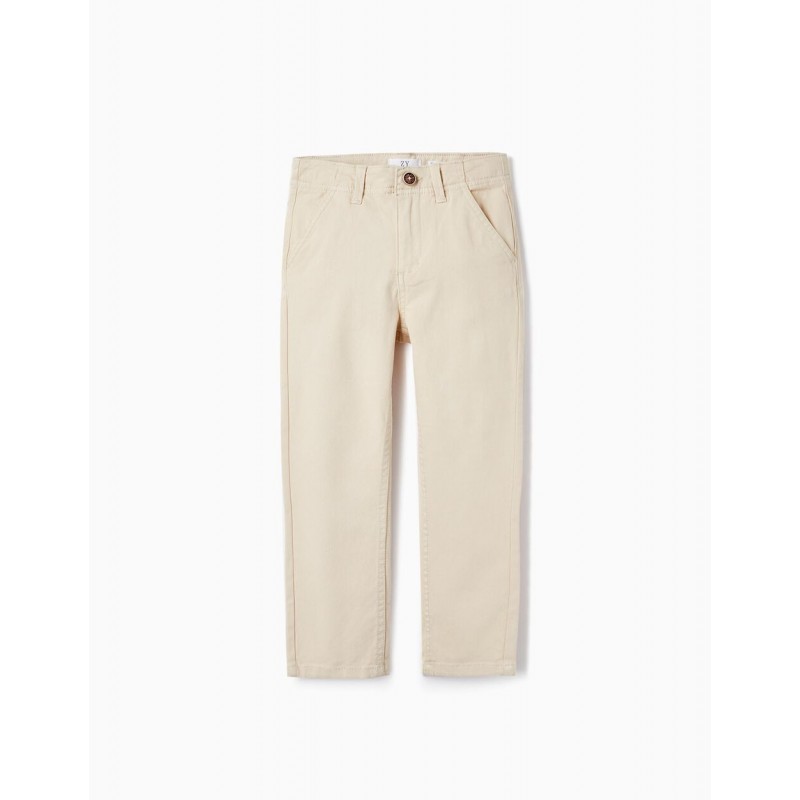 Beige trousers for boys