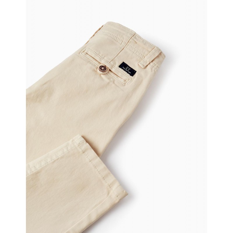 Beige trousers for boys