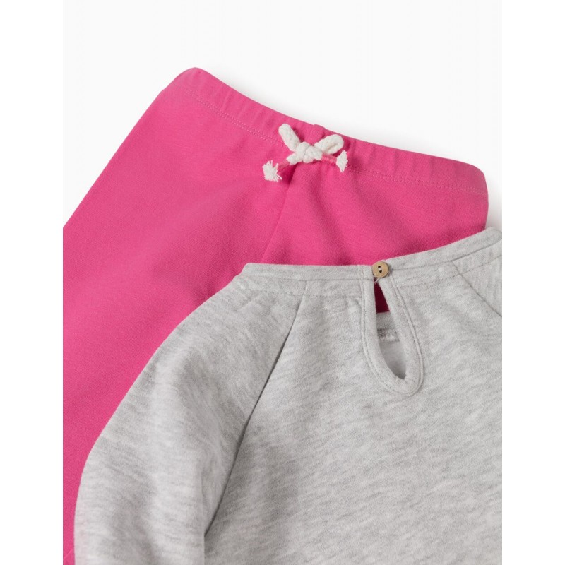 Sweatshirt and leggings set for baby girls